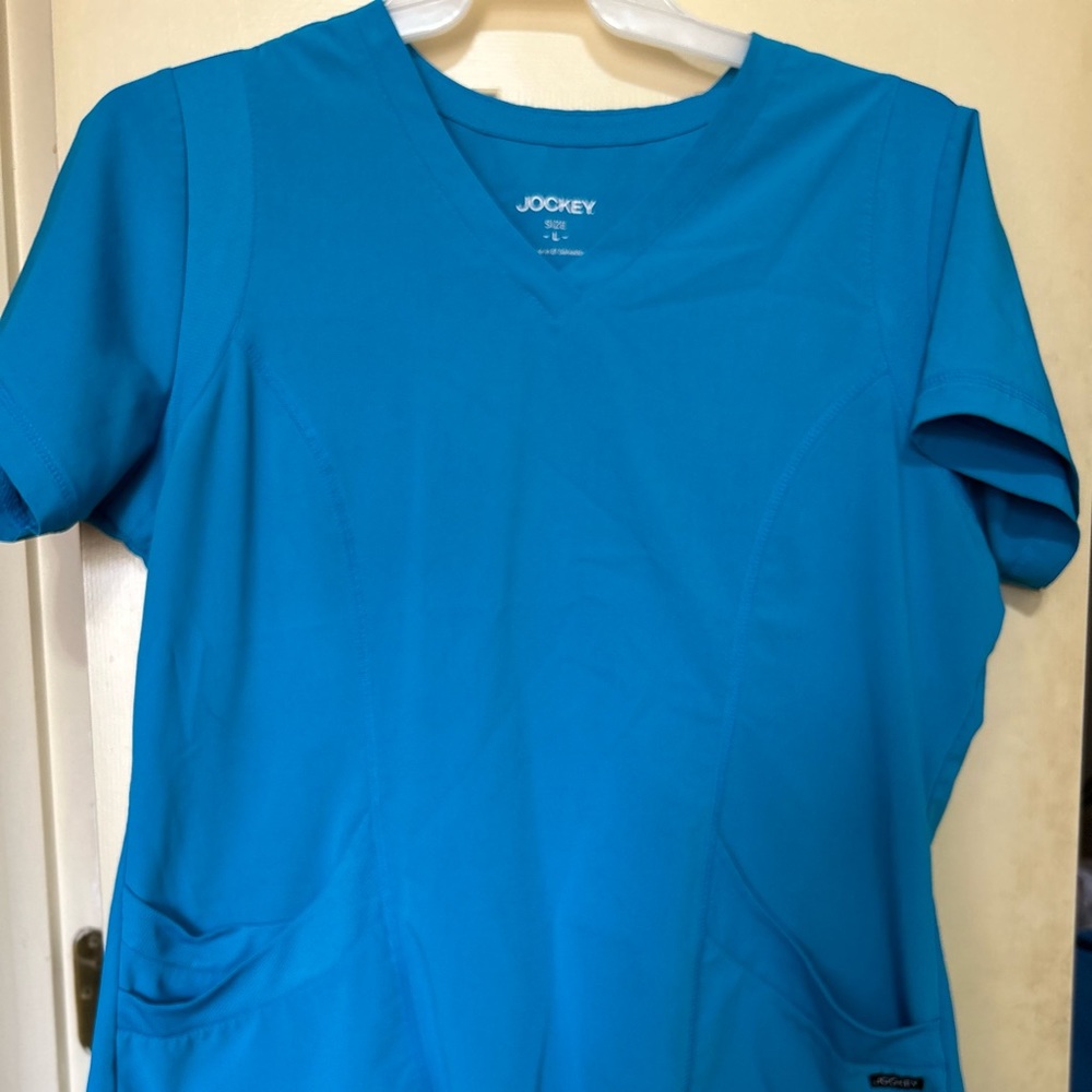 Ladies Teal blue Jockey Scrub set